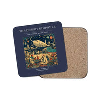 Thumbnail for The Desert Stopover - Designed Coasters design on navy blue 1-piece
