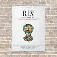 Thumbnail for Riga Airport RIX vertical canvas print - no frame - white background