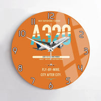 Thumbnail for Airbus A320 design on orange no frame wall clock