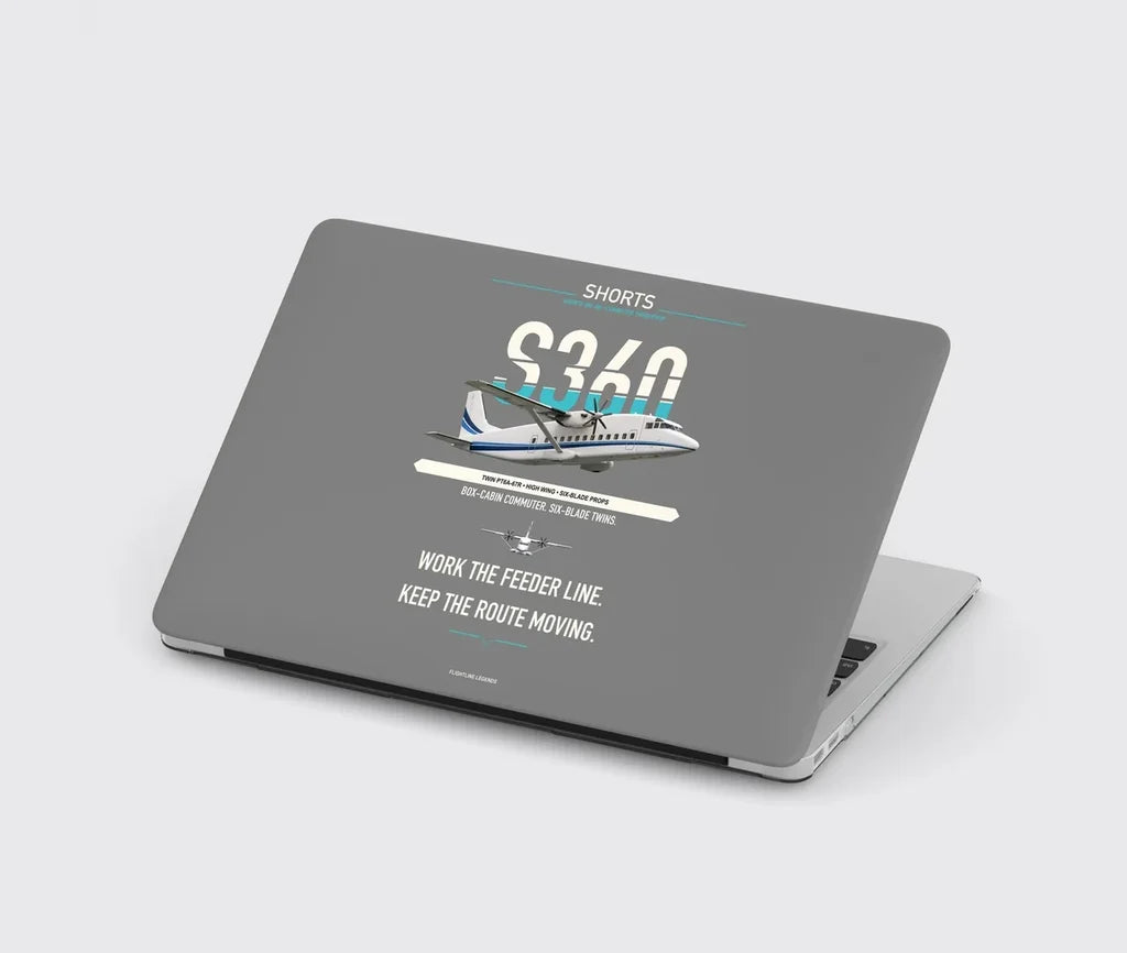 Shorts 360-300 design on gray MacBook case