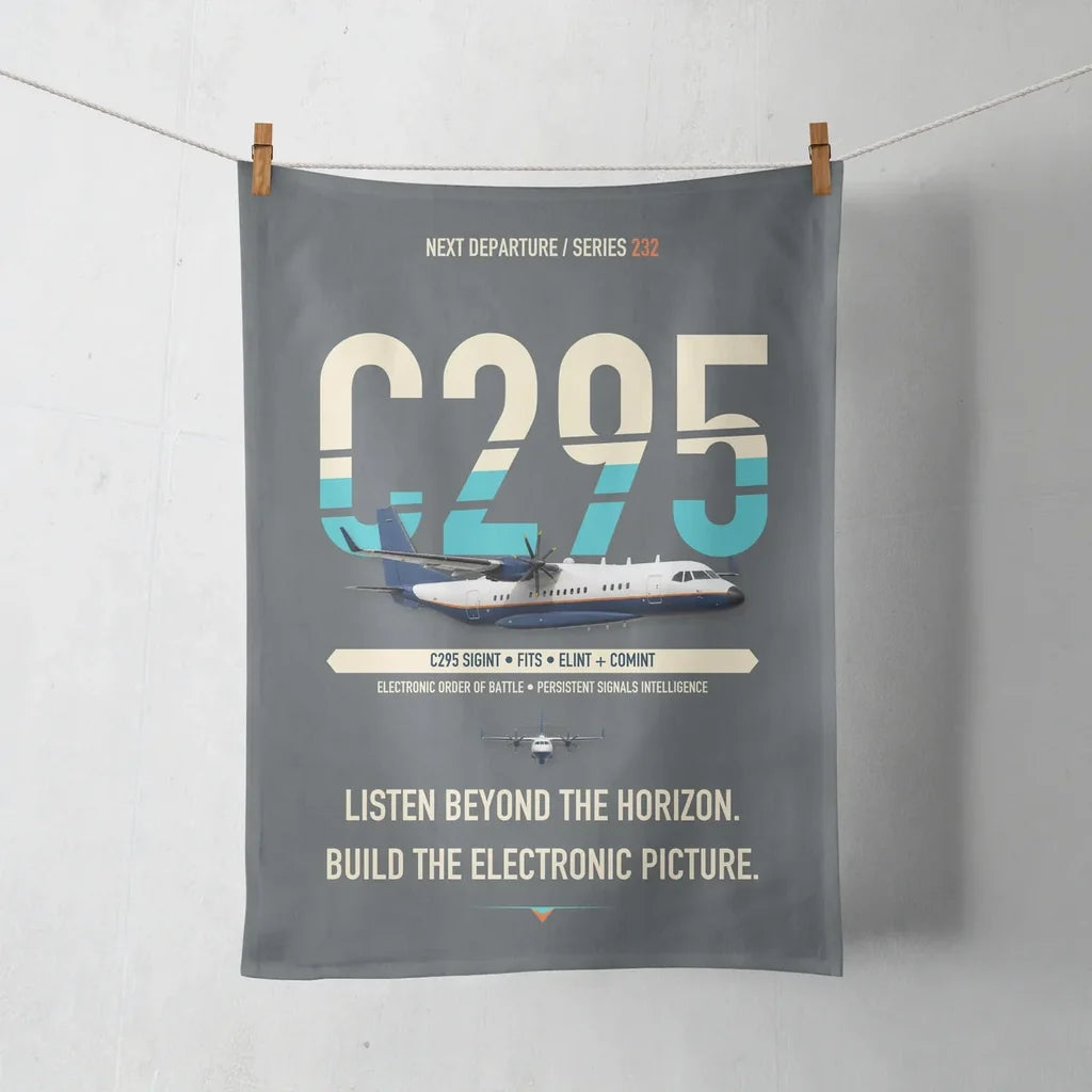 Airbus C295 SIGINT design on gray towel
