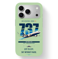 Thumbnail for Boeing 737 MAX 8 design on light green magsafe iphone case