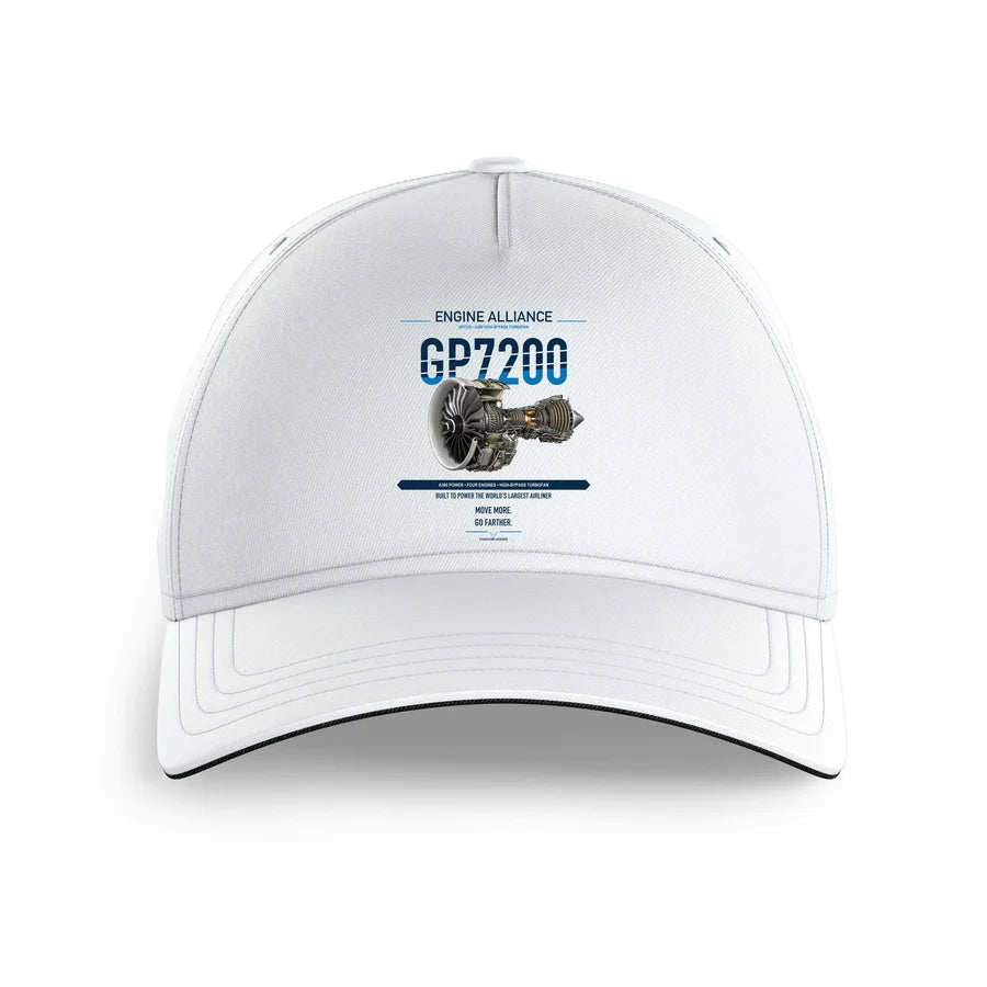 GP7200 design on white printed hat