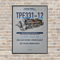 Thumbnail for TPE331-12 vertical canvas print - framed - light gray background