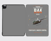 Thumbnail for Robinson R44 Raven II design on gray ipad tablet case