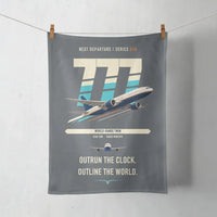 Thumbnail for Boeing 777-200LR design on gray towel