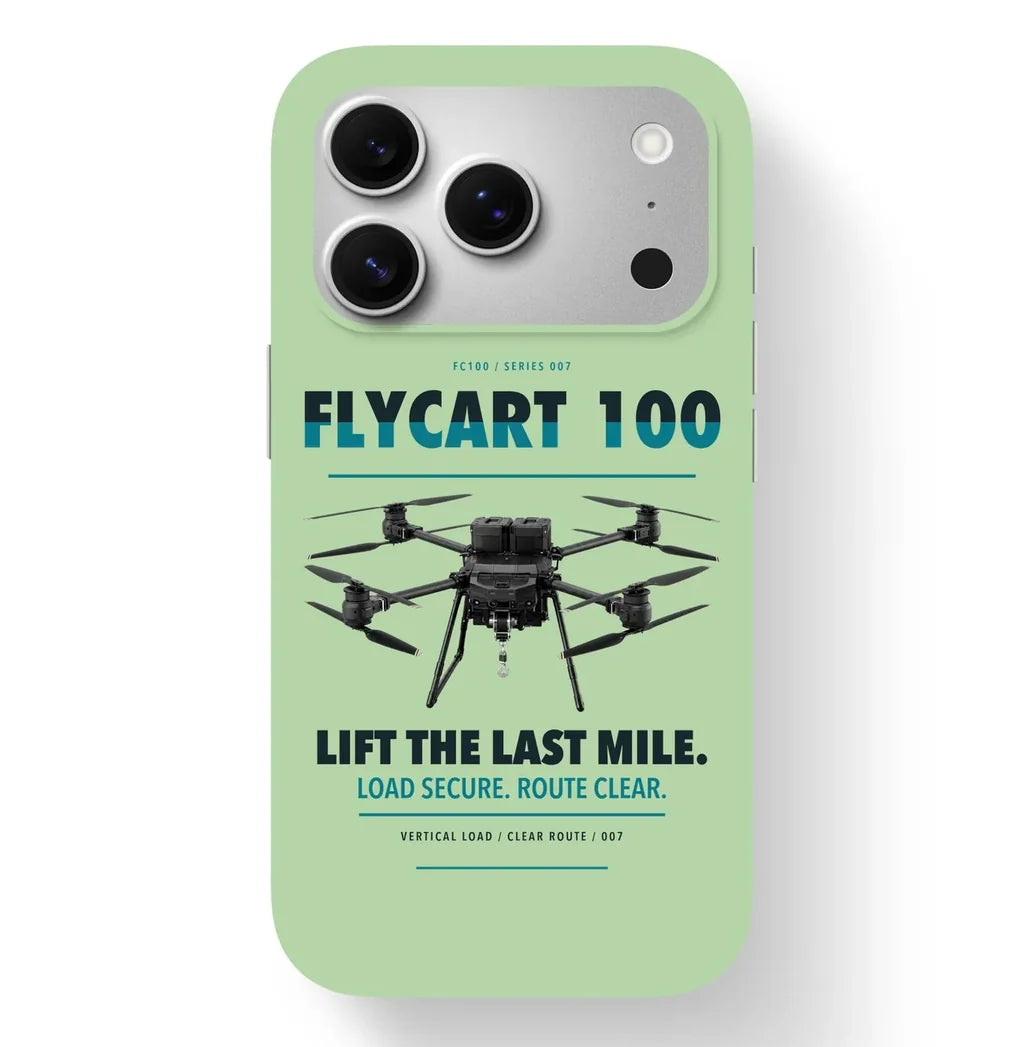 DJI FlyCart 100 Case design on light green iphone case