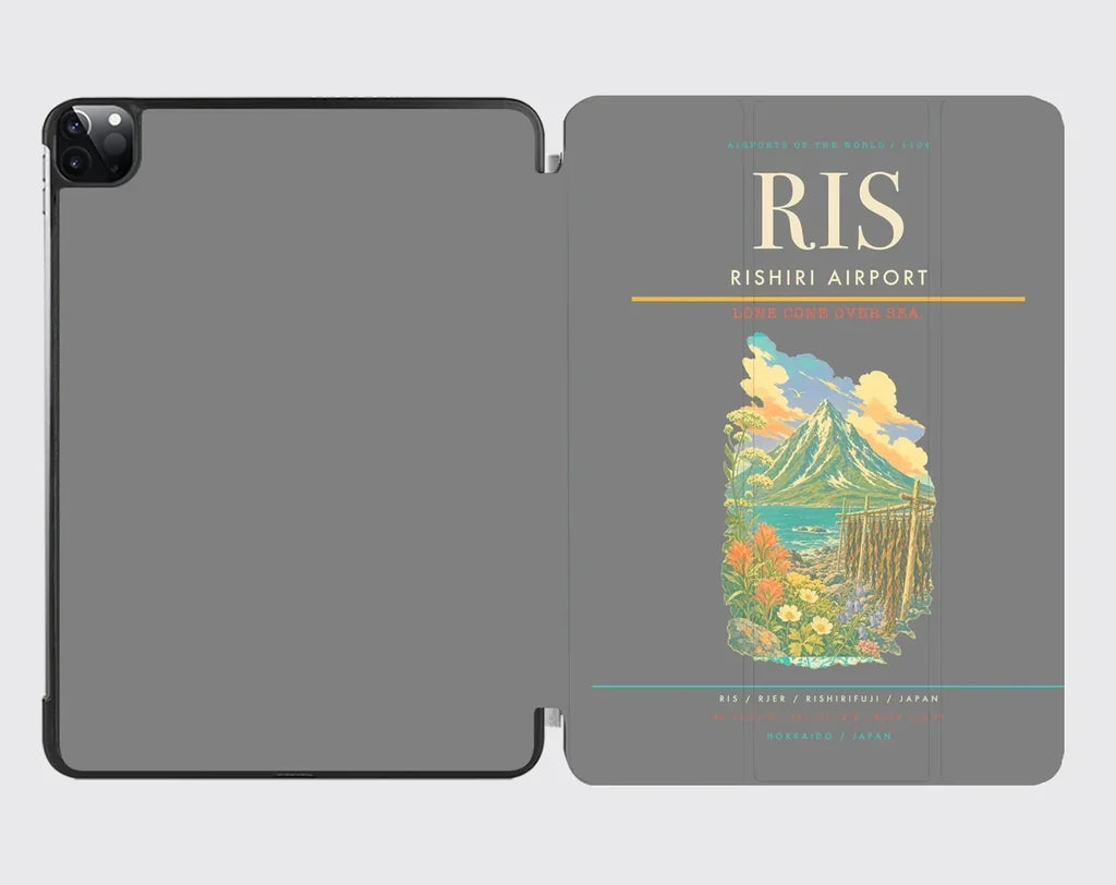 Rishiri Airport (RIS) design on gray ipad tablet case