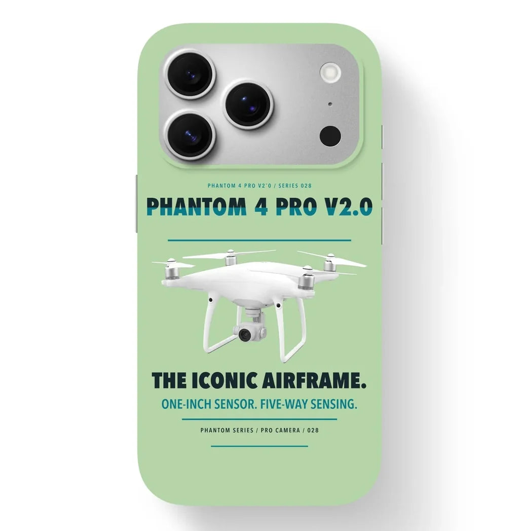 DJI Phantom 4 Pro V2.0 Case design on light green iphone case