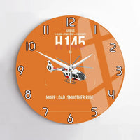 Thumbnail for Airbus H145 D3 design on orange no frame wall clock