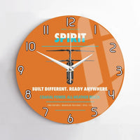 Thumbnail for Ascent AeroSystems Spirit design on orange no frame wall clock