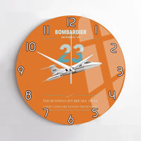 Thumbnail for Bombardier Learjet 23 design on orange no frame wall clock