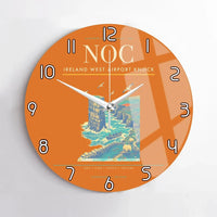 Thumbnail for Ireland West Airport Knock (NOC) design on orange no frame wall clock