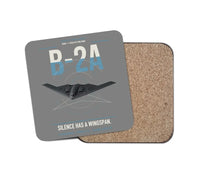 Thumbnail for B-2A Spirit design on gray 1 piece coaster