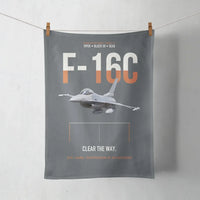 Thumbnail for F-16C Block 50 Clear The Way design on gray towel
