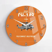 Thumbnail for Sikorsky CH-148 Cyclone design on orange no frame wall clock