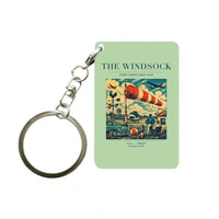 Thumbnail for VINTAGE G4136 - The Windsock - Designed Key Chain design on lightgreen