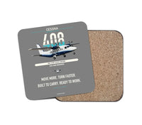 Thumbnail for Cessna 408 SkyCourier design on gray 1 piece coaster