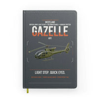 Thumbnail for Westland Gazelle AH1 design on gray notebook