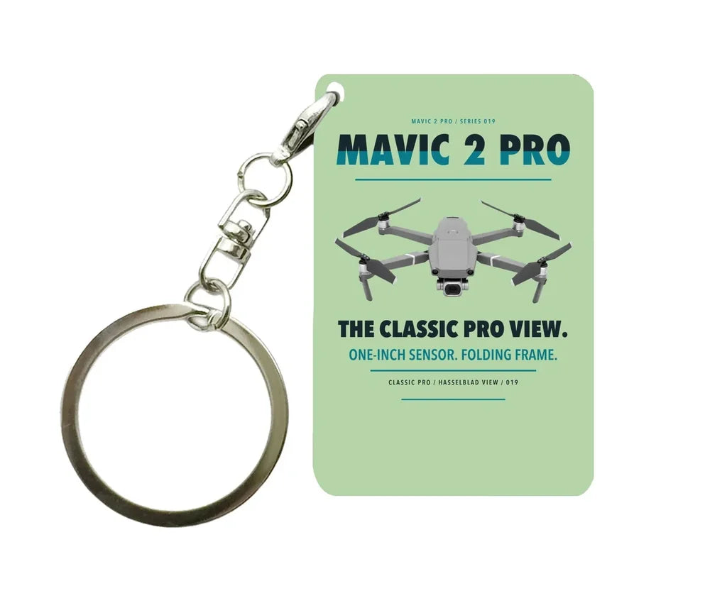 DJI Mavic 2 Pro Key Chain design on light green key chain