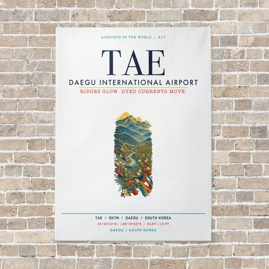 Daegu International Airport TAE vertical canvas print - no frame - white background