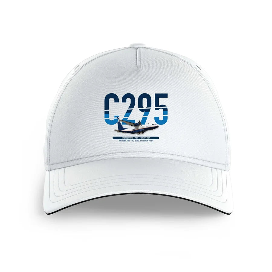Airbus C295 Firefighter design on white printed hat