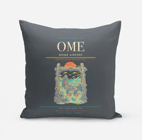 Thumbnail for Nome Airport (OME) design on gray pillow