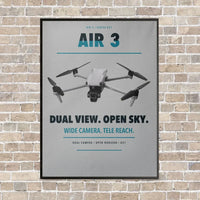 Thumbnail for DJI Air 3 vertical canvas print - framed - light gray background