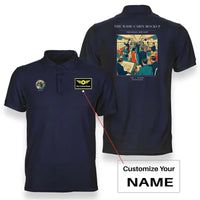 Thumbnail for VINTAGE G4467 - The Wide Cabin Mockup - Double-Side Polo T-Shirt design on navyblue+name