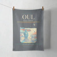 Thumbnail for Oulu Airport (OUL) design on gray towel