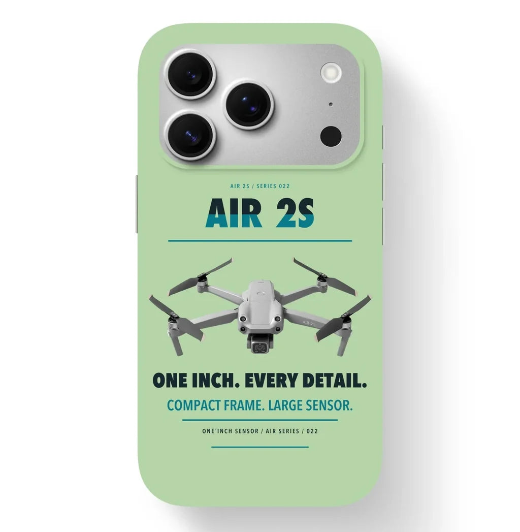 DJI Air 2S Case design on light green iphone case
