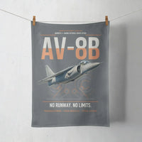 Thumbnail for AV-8B Harrier II design on gray towel