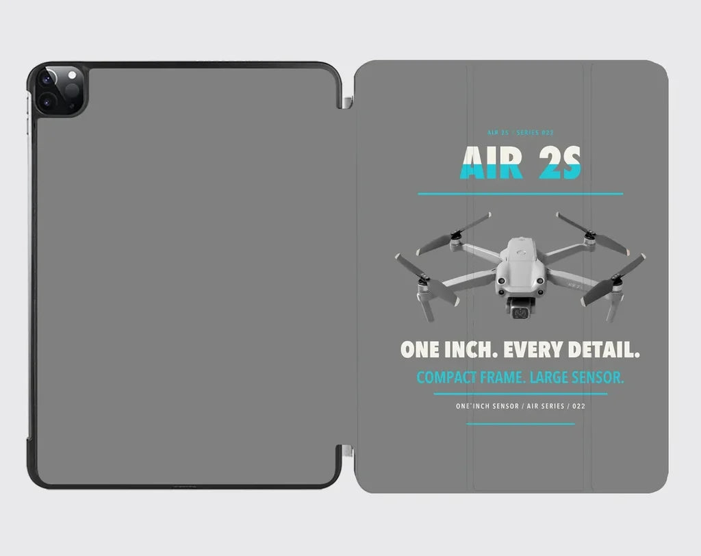 DJI Air 2S design on gray ipad tablet case