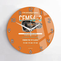 Thumbnail for CFM56-3 design on orange no frame wall clock