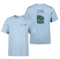 Thumbnail for Trabzon Airport (TZX) design printed on light blue double-side t-shirt