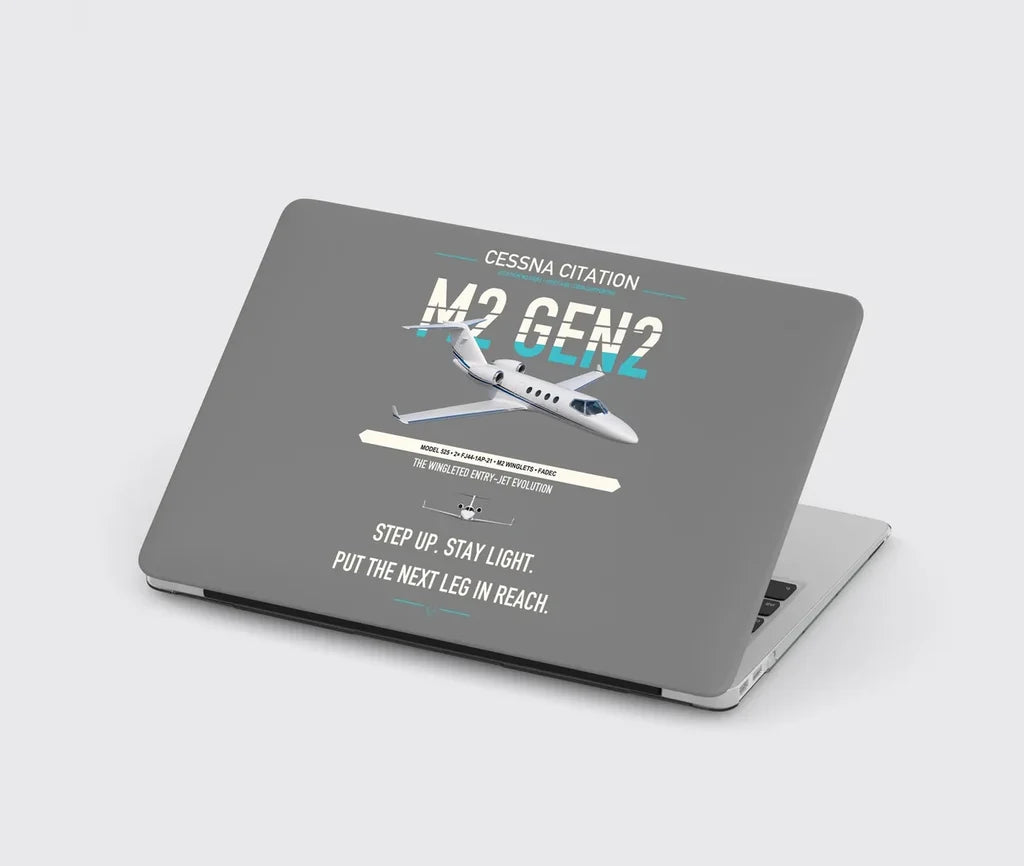 Cessna Citation M2 Gen2 design on gray MacBook case