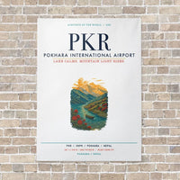 Thumbnail for Pokhara International Airport PKR vertical canvas print - no frame - white background