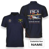 Thumbnail for F3F-2 LAST BIPLANE design on navy blue polo with custom name badge