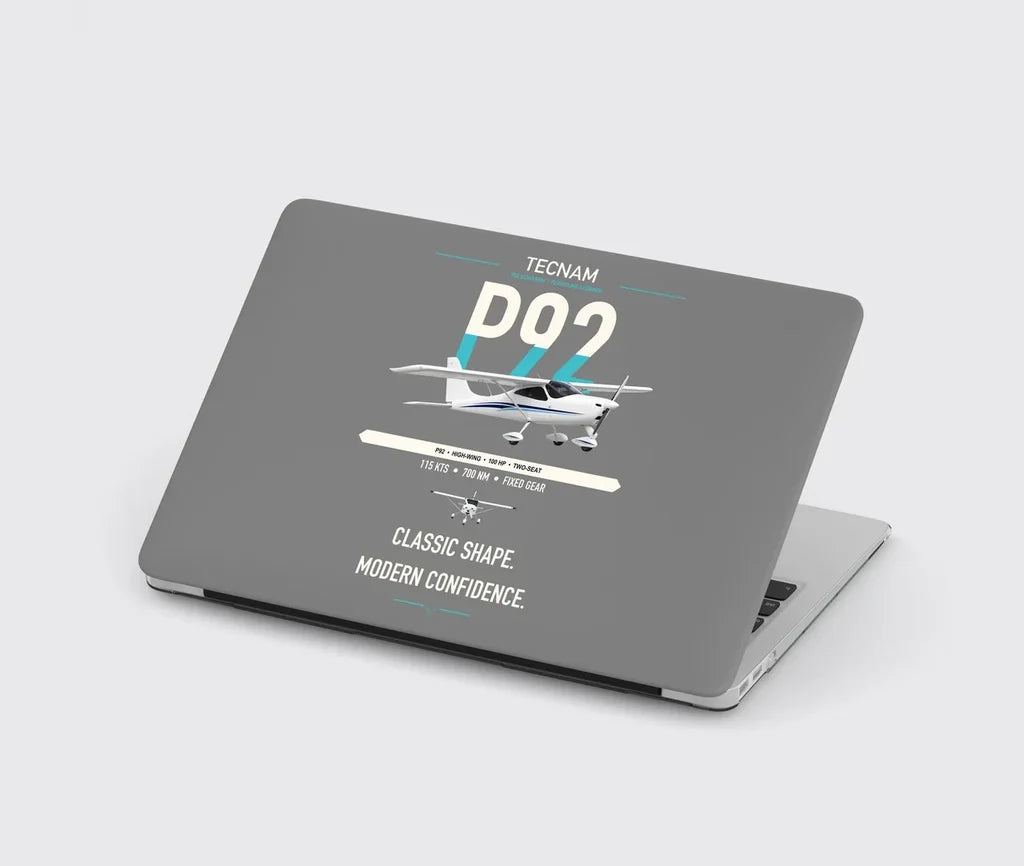 Tecnam P92 Echo MkII design on gray MacBook case