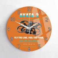Thumbnail for DJI Avata 2 design on orange no frame wall clock
