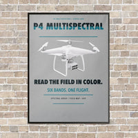 Thumbnail for DJI P4 Multispectral vertical canvas print - framed - light gray background