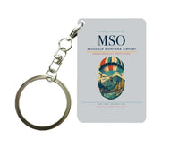 Thumbnail for Missoula Montana Airport (MSO) design on light gray key chain
