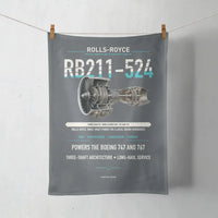 Thumbnail for RB211-524 design on gray towel