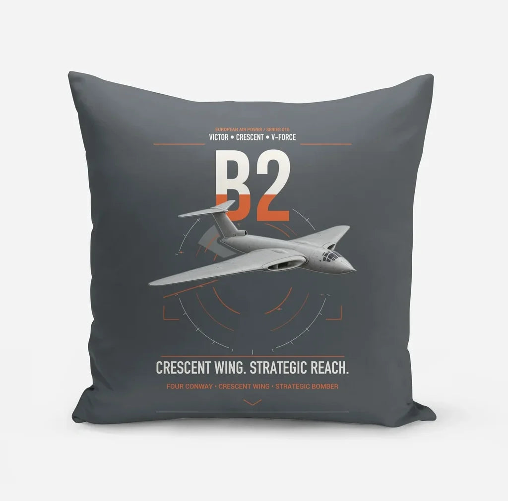 Handley Page Victor B2 design on gray pillow