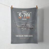 Thumbnail for Sikorsky S-70i FIREHAWK design on gray towel