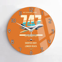 Thumbnail for Boeing 747SP design on orange no frame wall clock