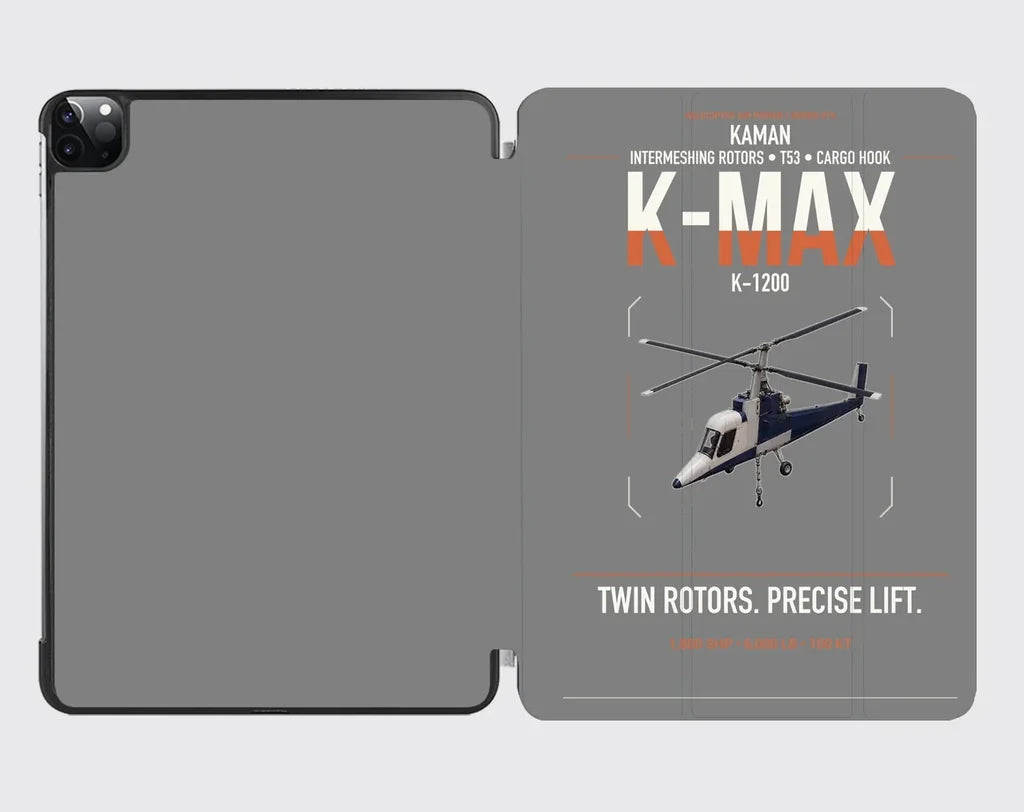 Kaman K-1200 K-MAX design on gray ipad tablet case