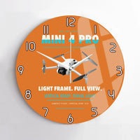 Thumbnail for DJI Mini 4 Pro design on orange no frame wall clock
