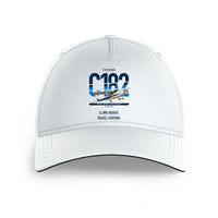 Thumbnail for Cessna 182 Skylane design on white printed hat