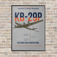 Thumbnail for KB-29P SUPERFORTRESS vertical canvas print - framed - light gray background